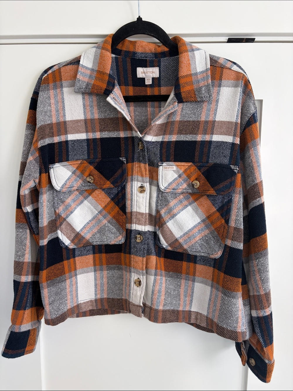 Brixton Bowery Crop Overshirt Flannel - Women's XS